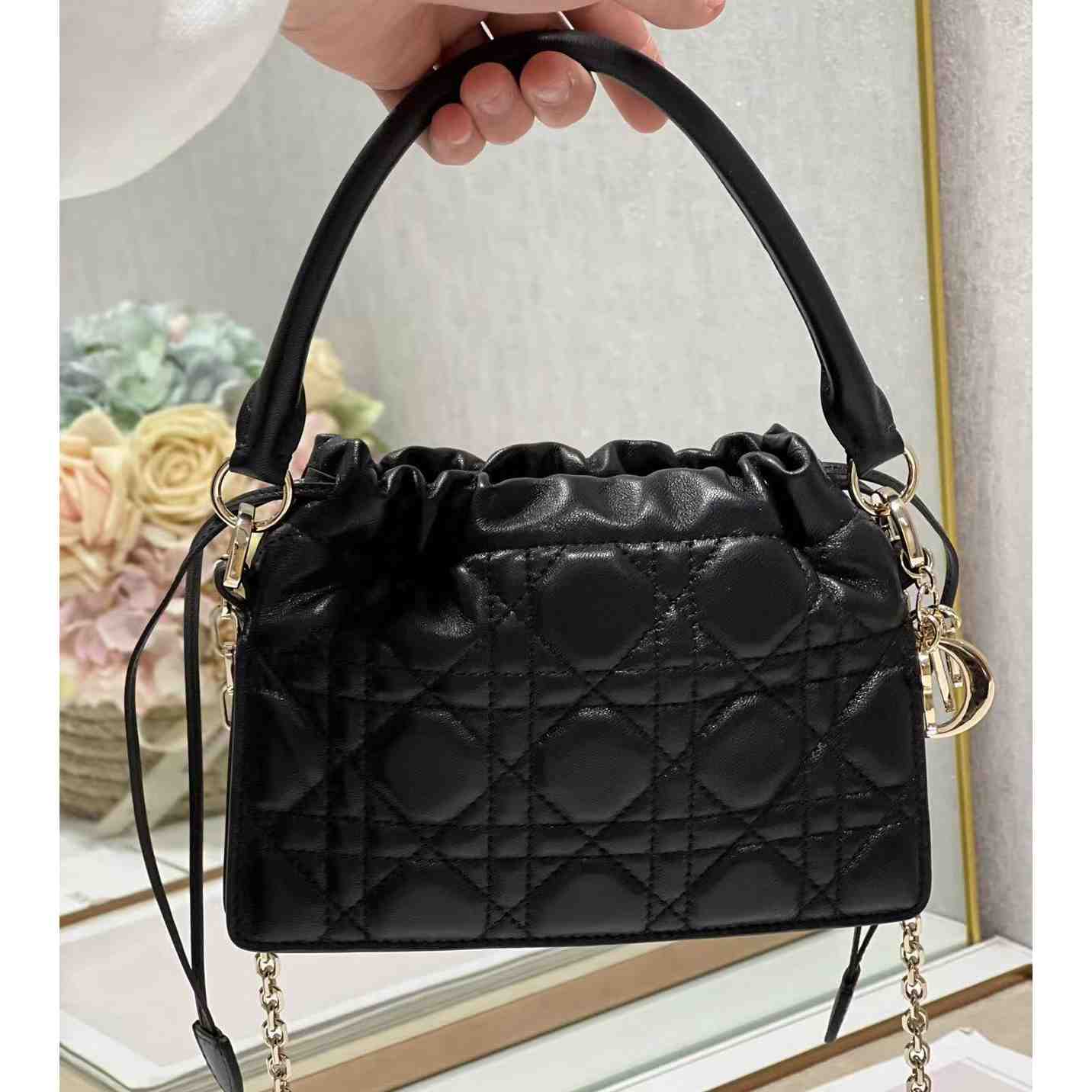 Dior Lady Dior Top Handle Drawstring Mini Bag - PerfectKickZ