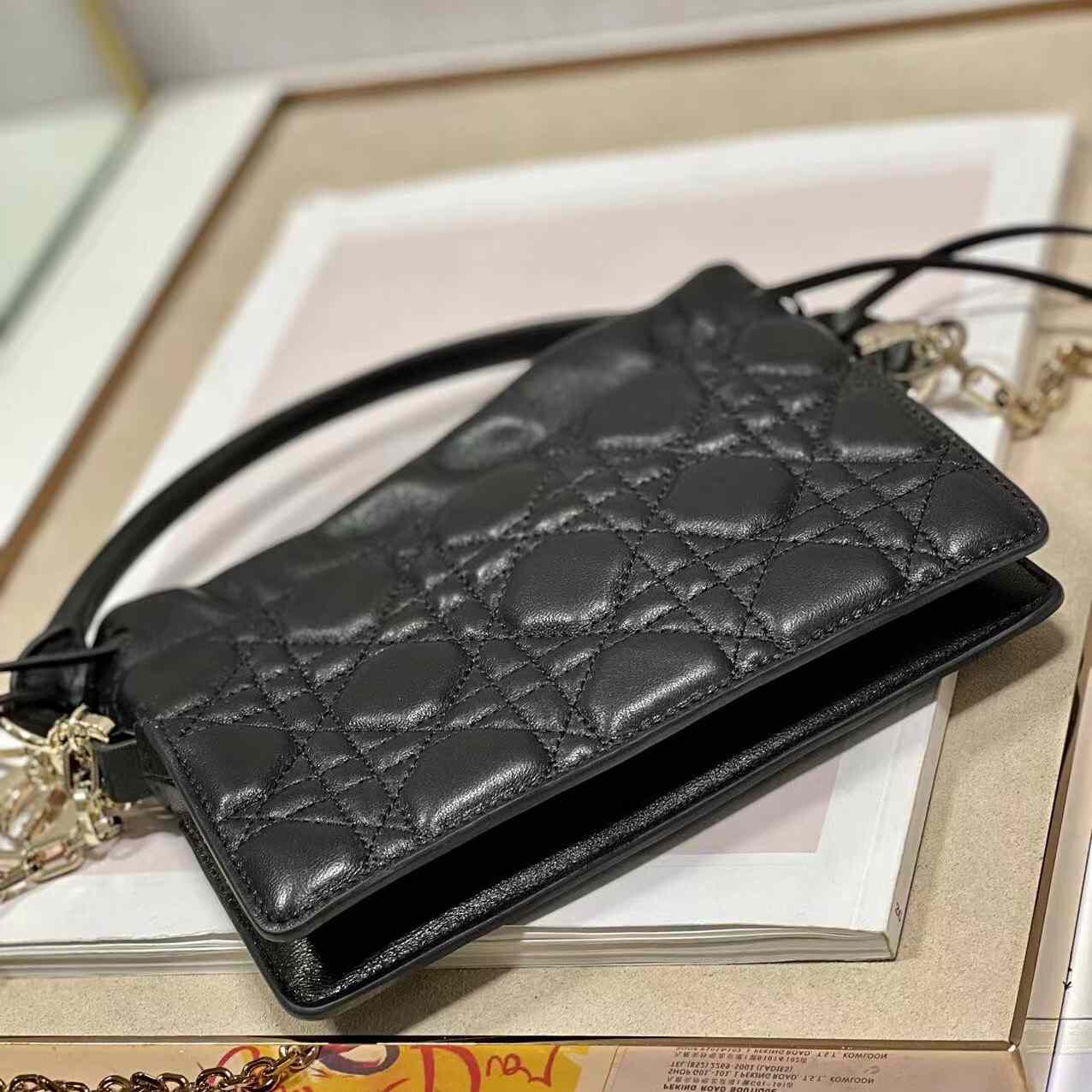 Dior Lady Dior Top Handle Drawstring Mini Bag - PerfectKickZ