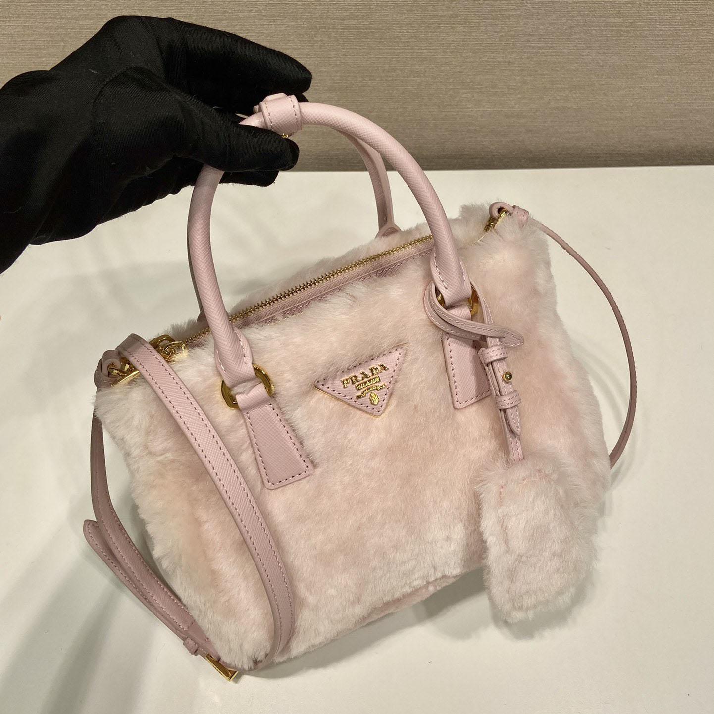 Prada Galleria Shearling Mini-Bag - PerfectKickZ