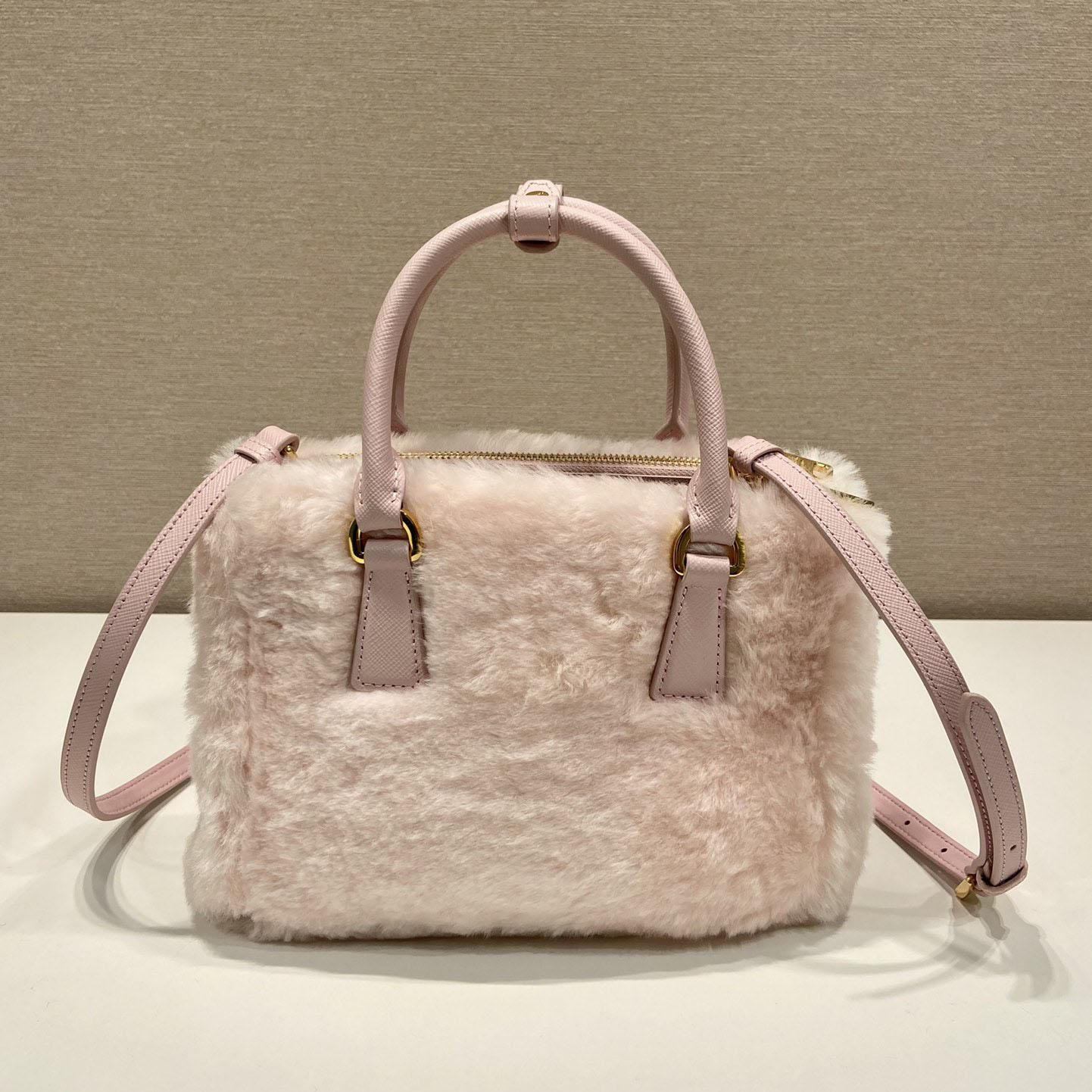Prada Galleria Shearling Mini-Bag - PerfectKickZ