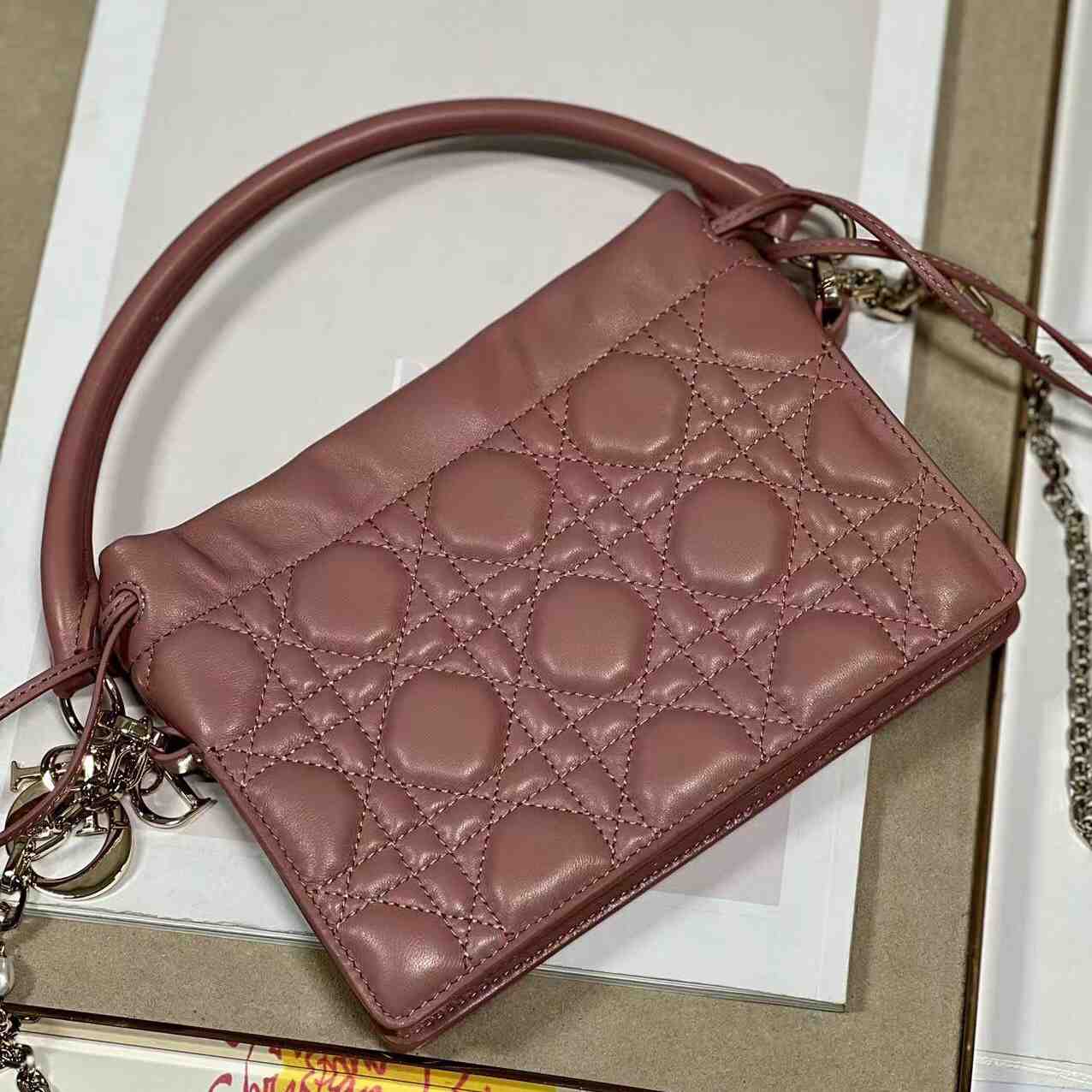 Dior Lady Dior Top Handle Drawstring Mini Bag - PerfectKickZ