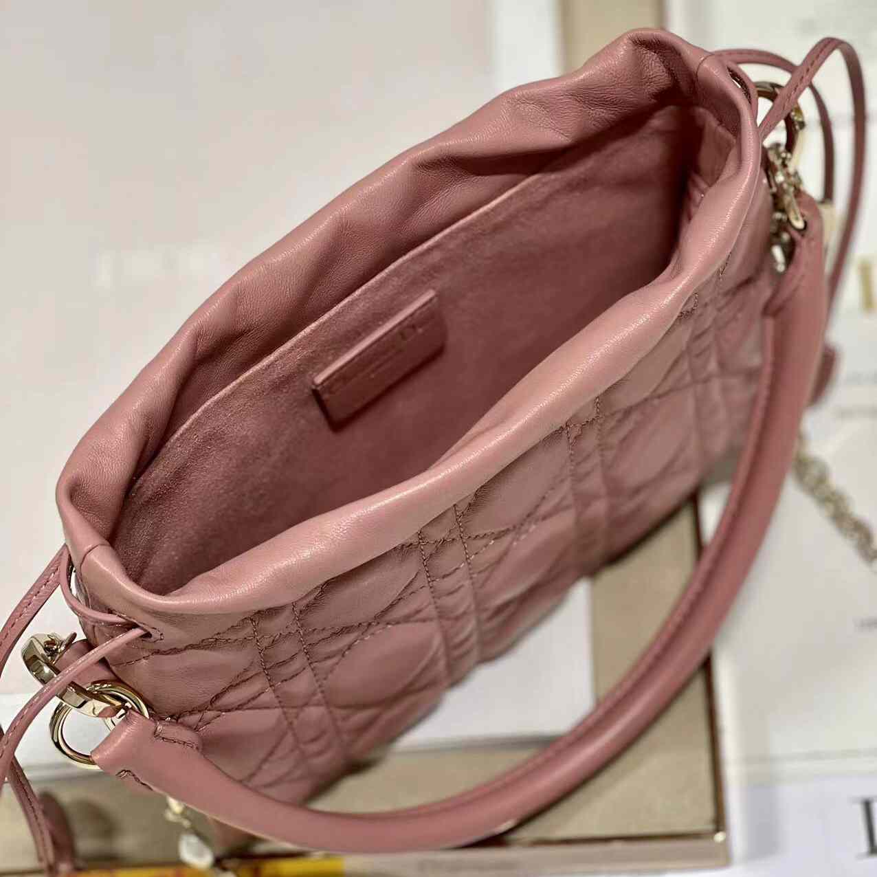 Dior Lady Dior Top Handle Drawstring Mini Bag - PerfectKickZ