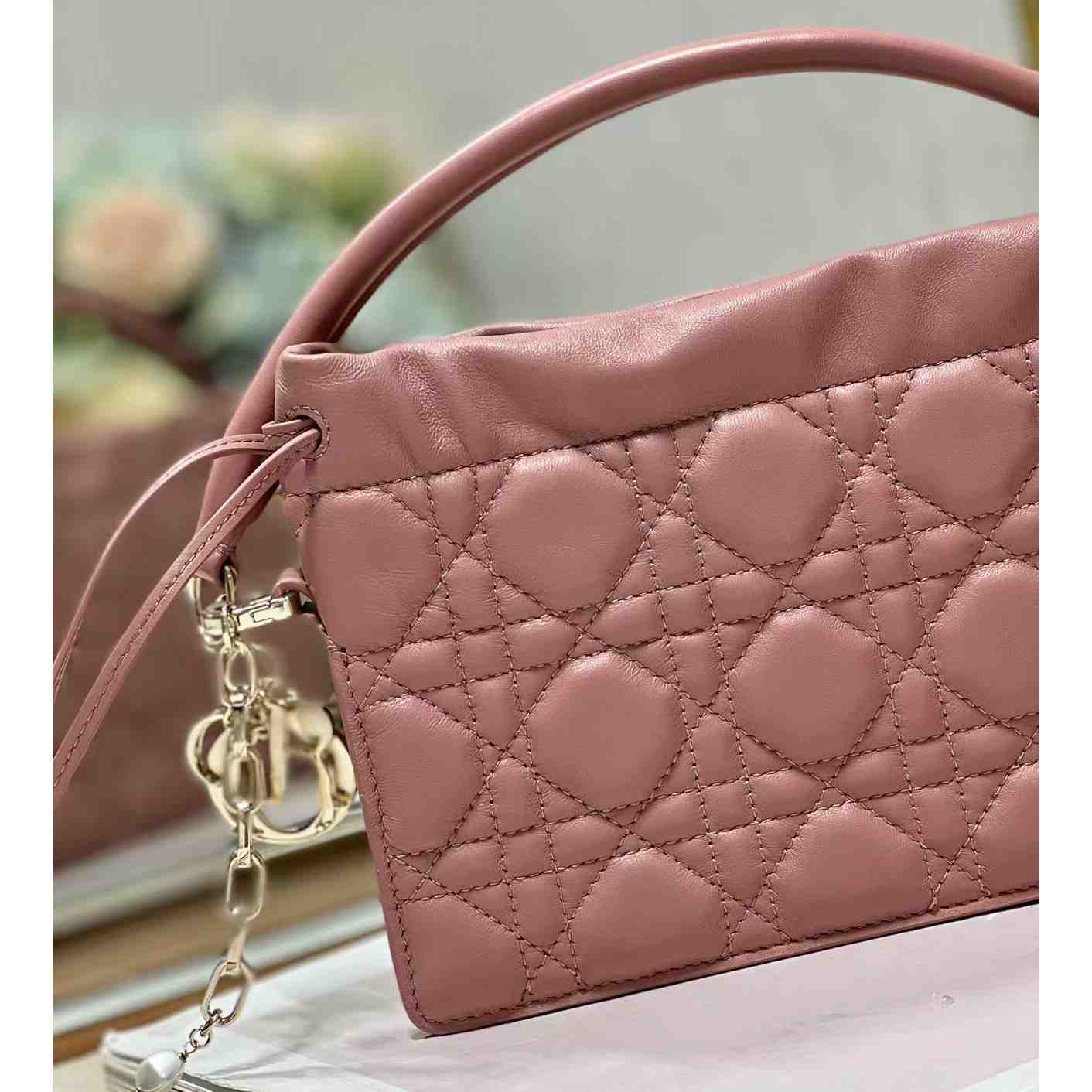 Dior Lady Dior Top Handle Drawstring Mini Bag - PerfectKickZ