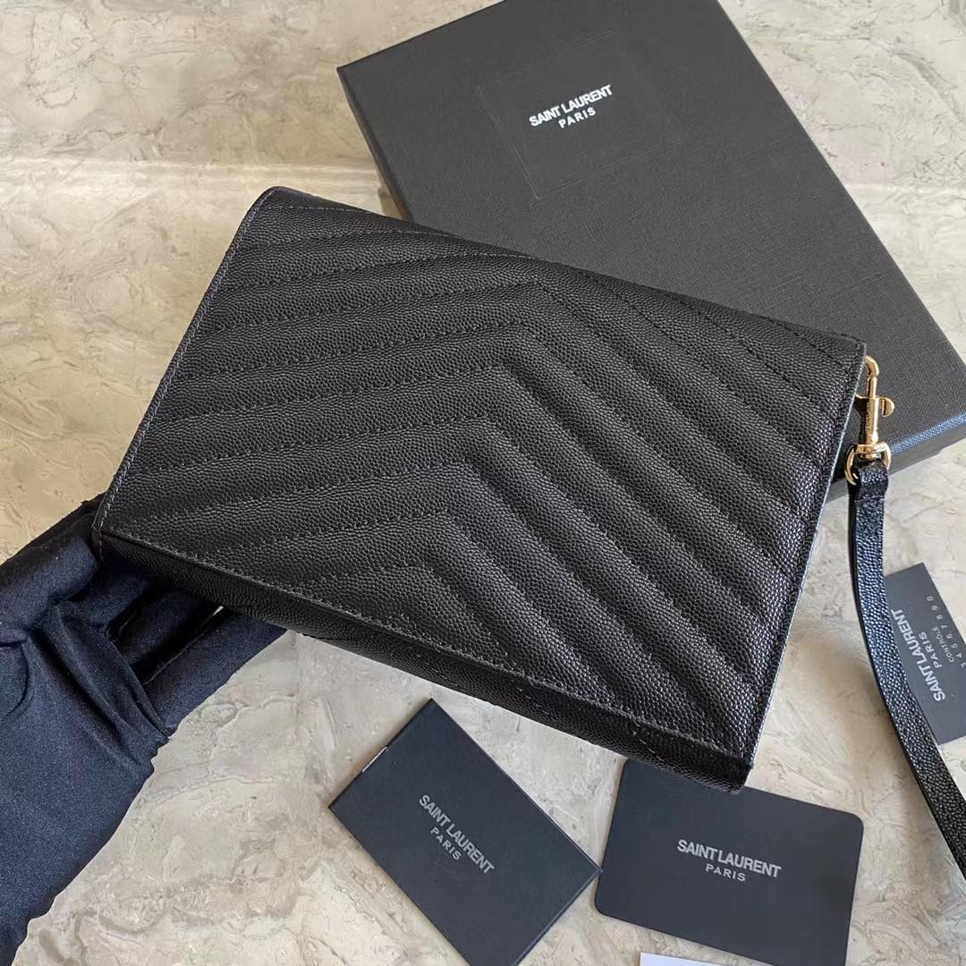 Saint Laurent Monogramme Quilted Textured-Leather Pouch(21-16-3CM) - PerfectKickZ