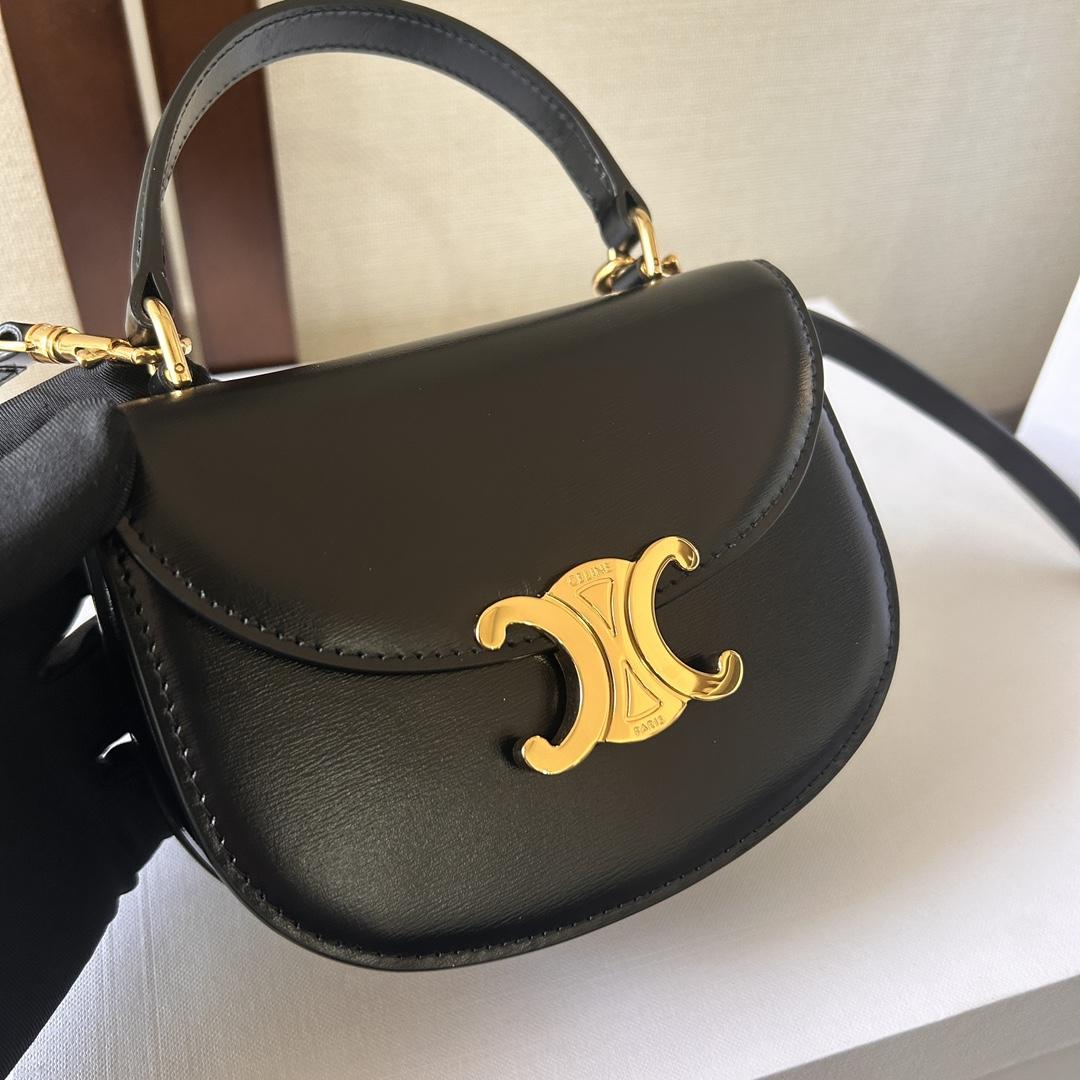 Celine Mini Besace Triomphe In Shiny Calfskin - PerfectKickZ