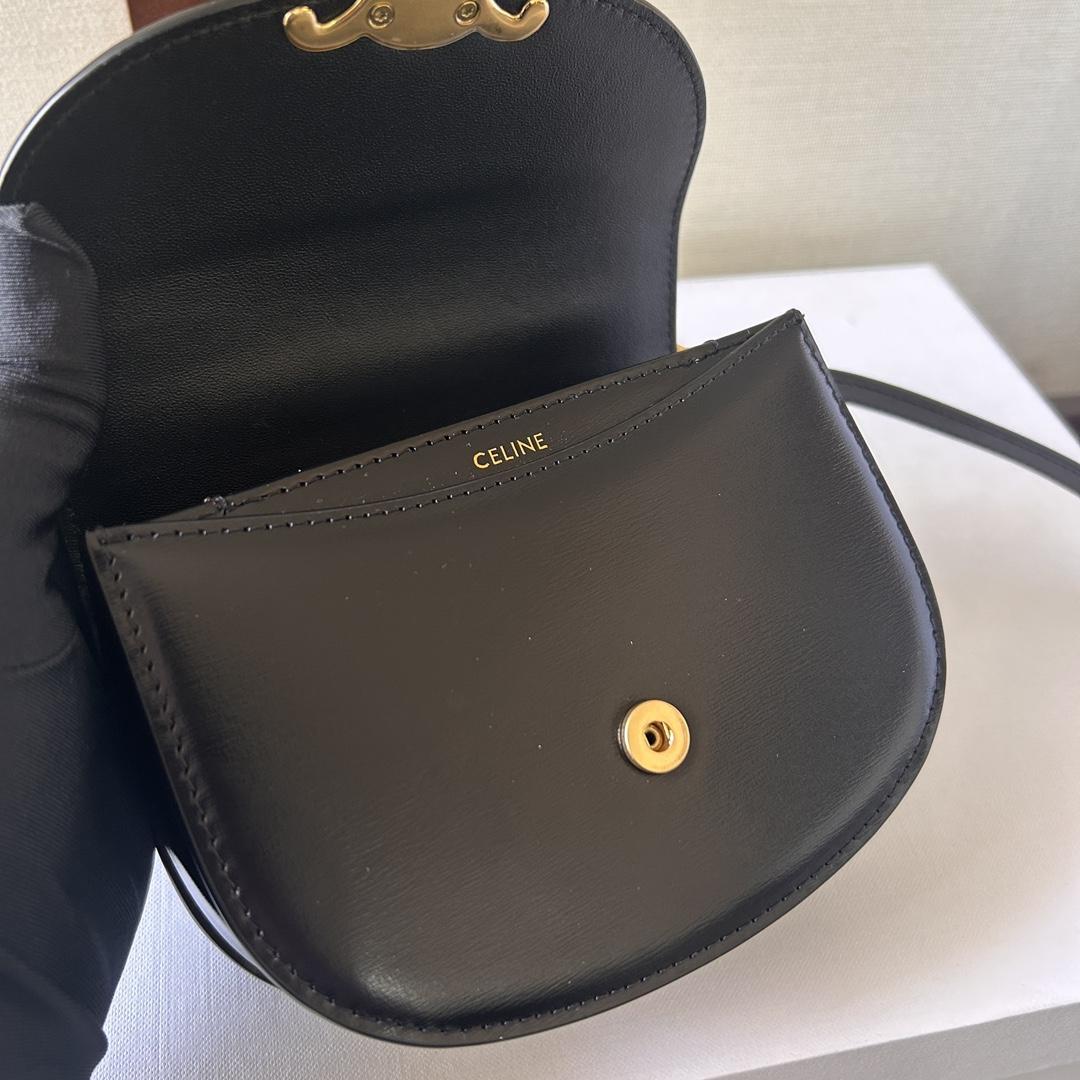 Celine Mini Besace Triomphe In Shiny Calfskin - PerfectKickZ