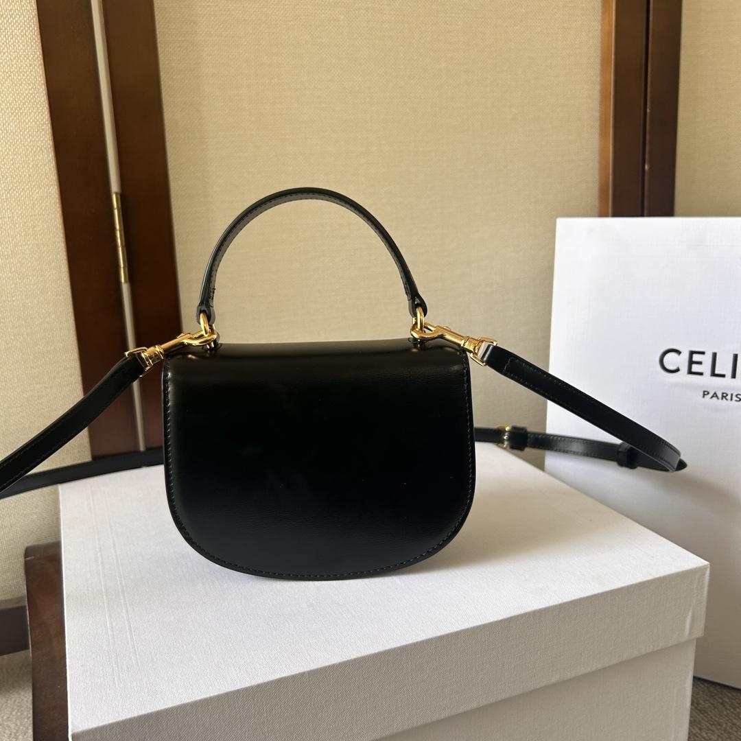 Celine Mini Besace Triomphe In Shiny Calfskin - PerfectKickZ