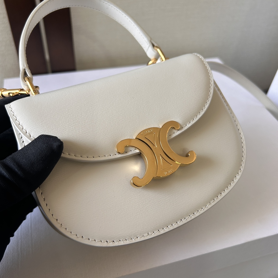 Celine Mini Besace Triomphe In Shiny Calfskin - PerfectKickZ