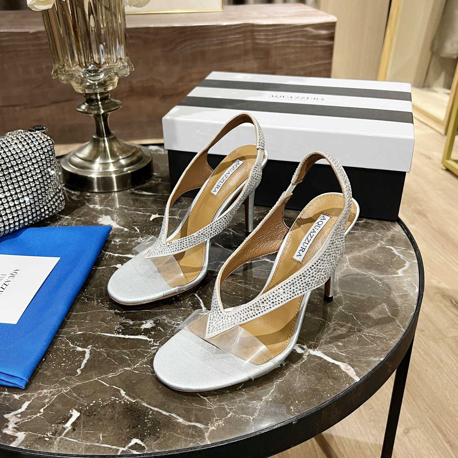 Aquazzura Izzy Plexi Sandal 105 - PerfectKickZ