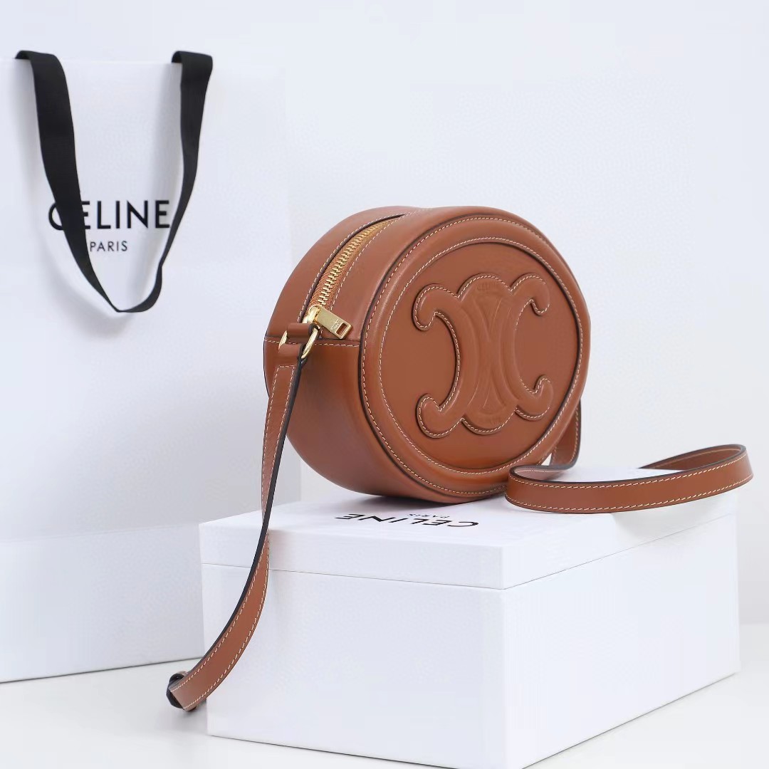 Celine Oval Bag Cuir Triomphe In Smooth Calfskin Tan - PerfectKickZ