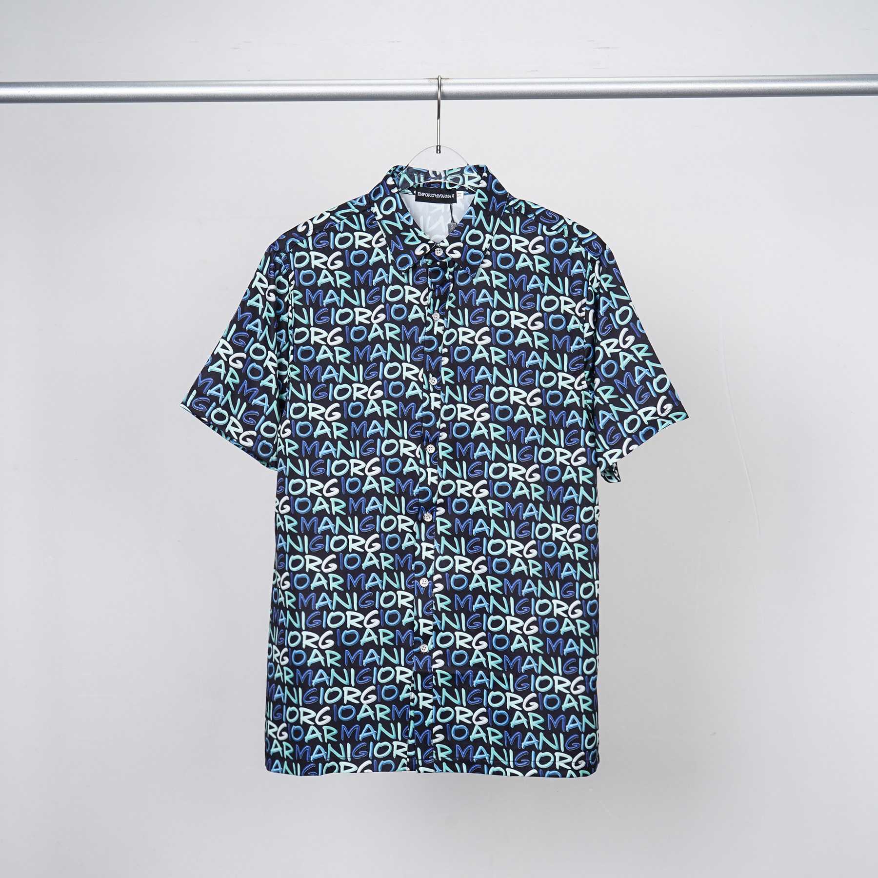 Armani Short-Sleeve Cotton Poplin Shirt & Shorts - PerfectKickZ