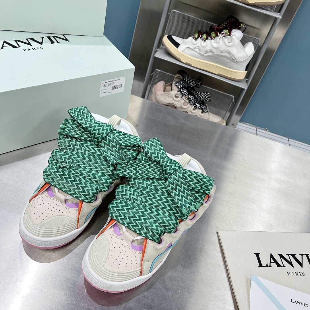 Lanvin Leather Curb Sneakers - PerfectKickZ