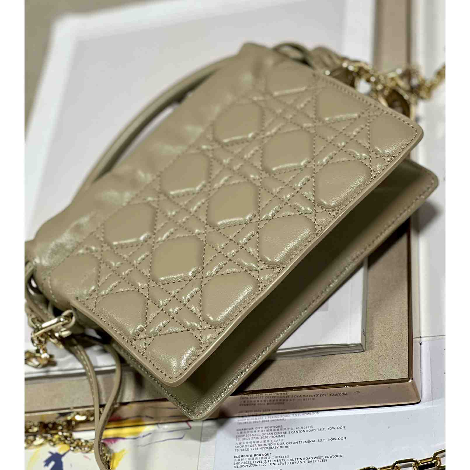 Dior Lady Dior Top Handle Drawstring Mini Bag - PerfectKickZ