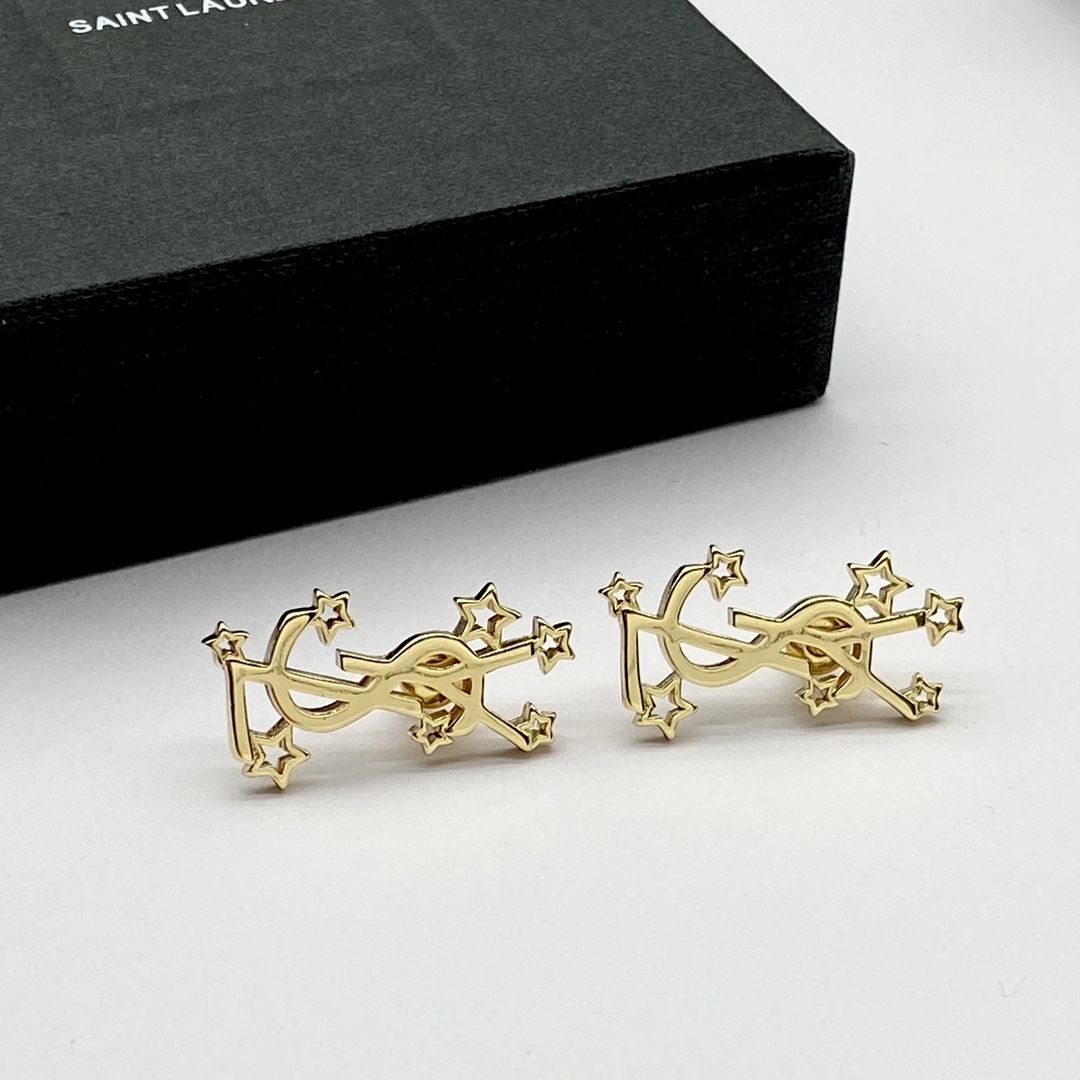 Saint Laurent YSL Logo Earrings - PerfectKickZ