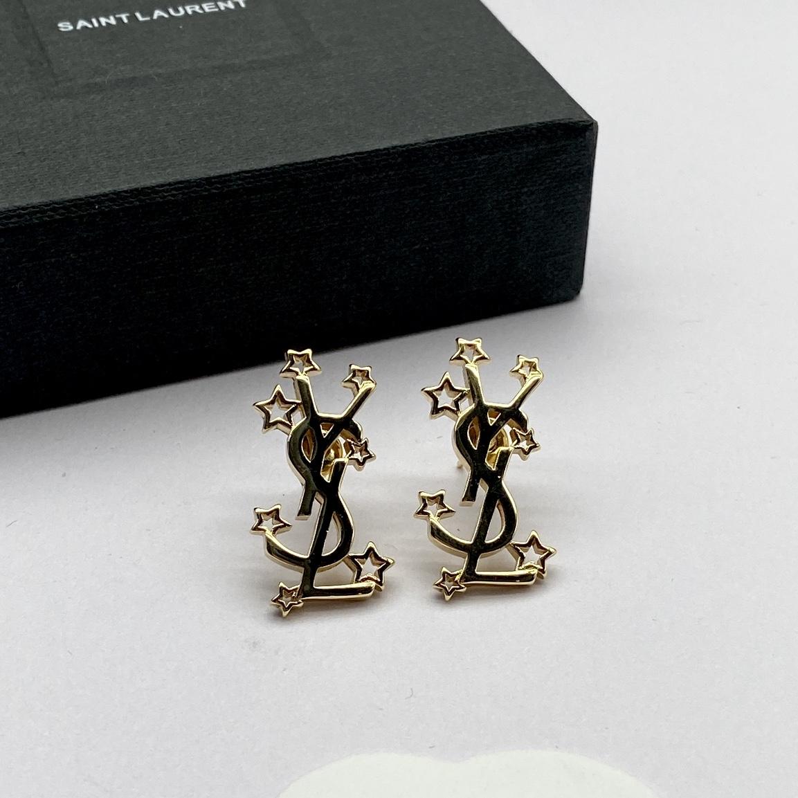 Saint Laurent YSL Logo Earrings - PerfectKickZ