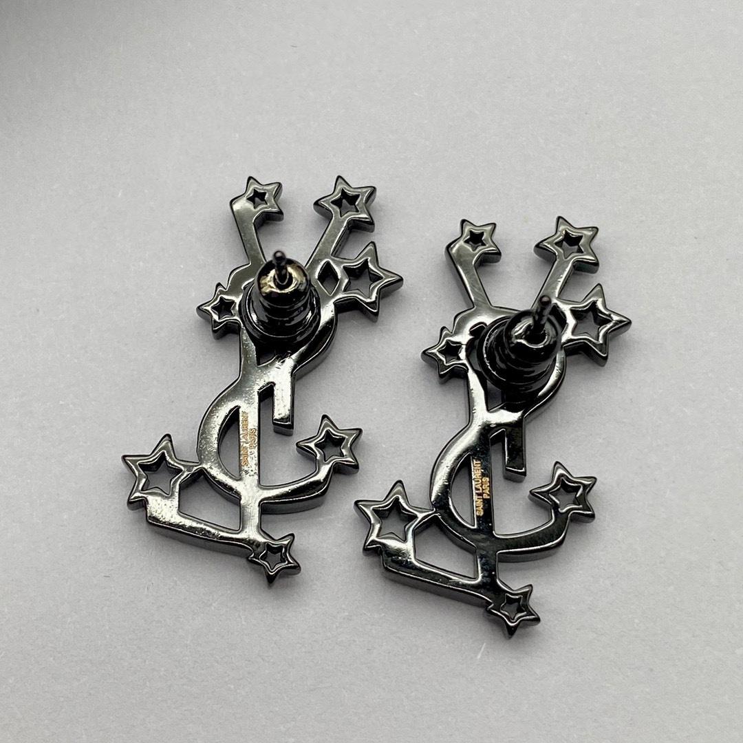 Saint Laurent YSL Logo Earrings - PerfectKickZ