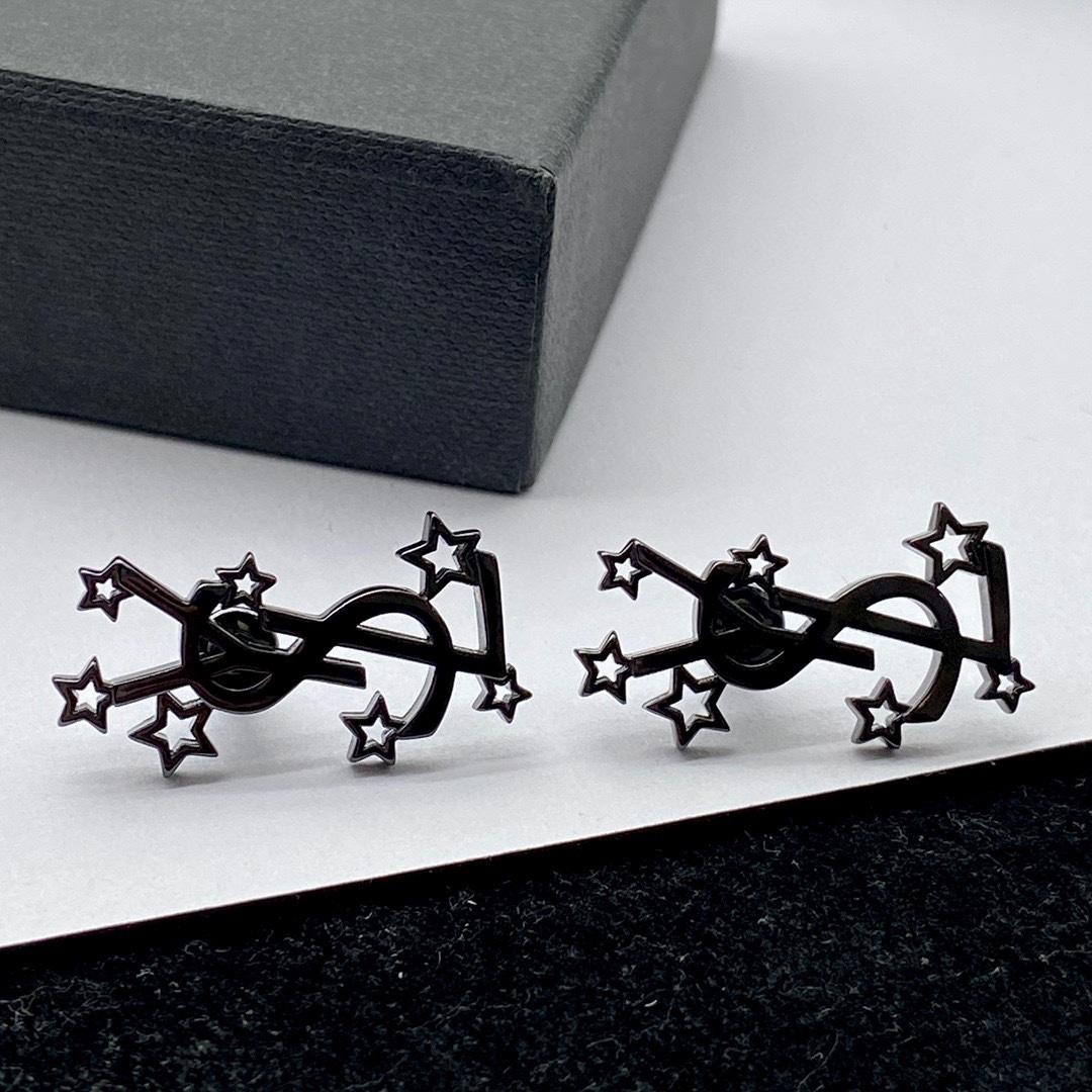 Saint Laurent YSL Logo Earrings - PerfectKickZ