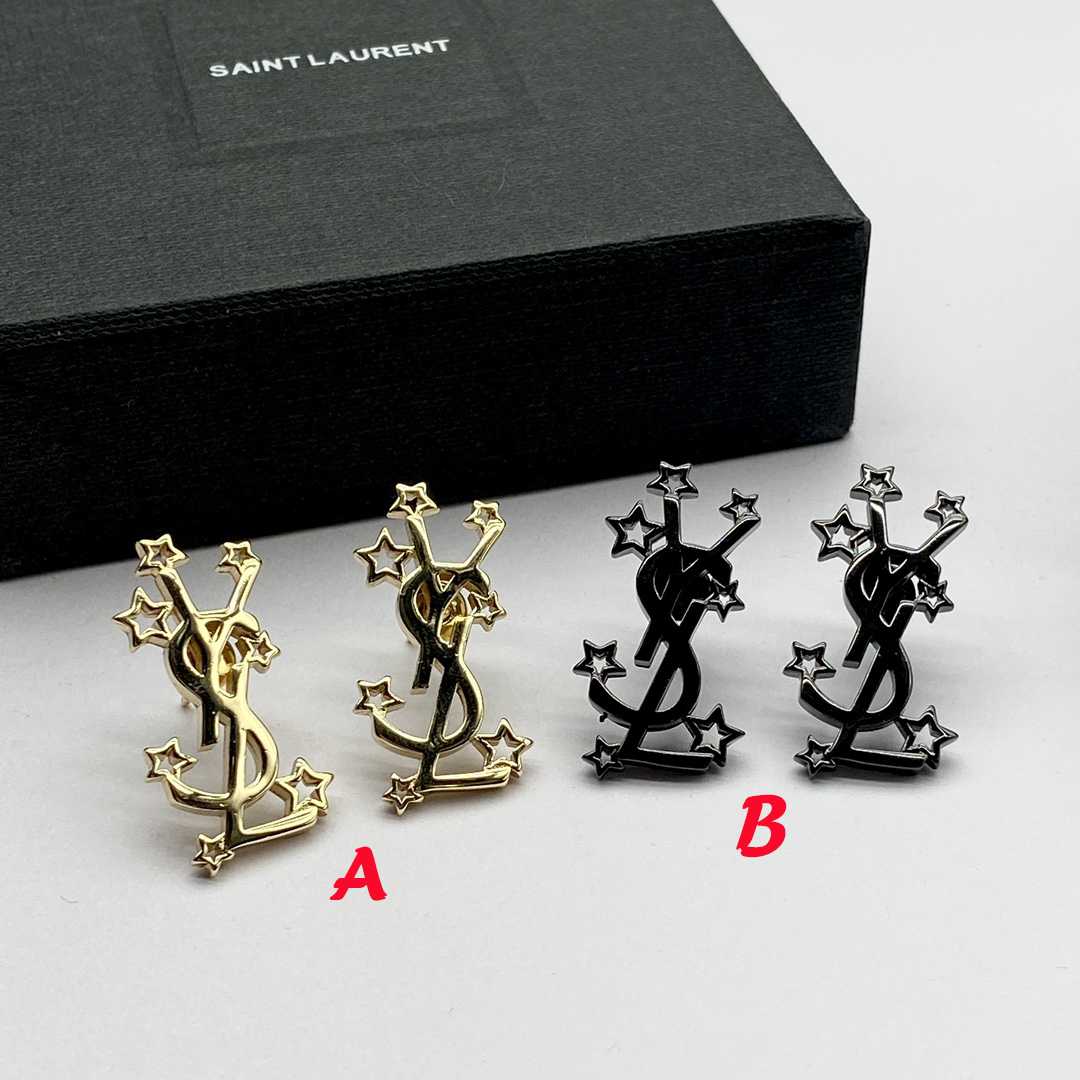 Saint Laurent YSL Logo Earrings - PerfectKickZ