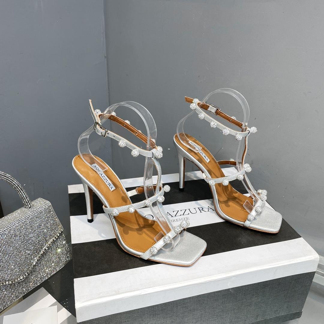 Aquazzura Cha Cha Cha Crystal Sandal  95 - PerfectKickZ