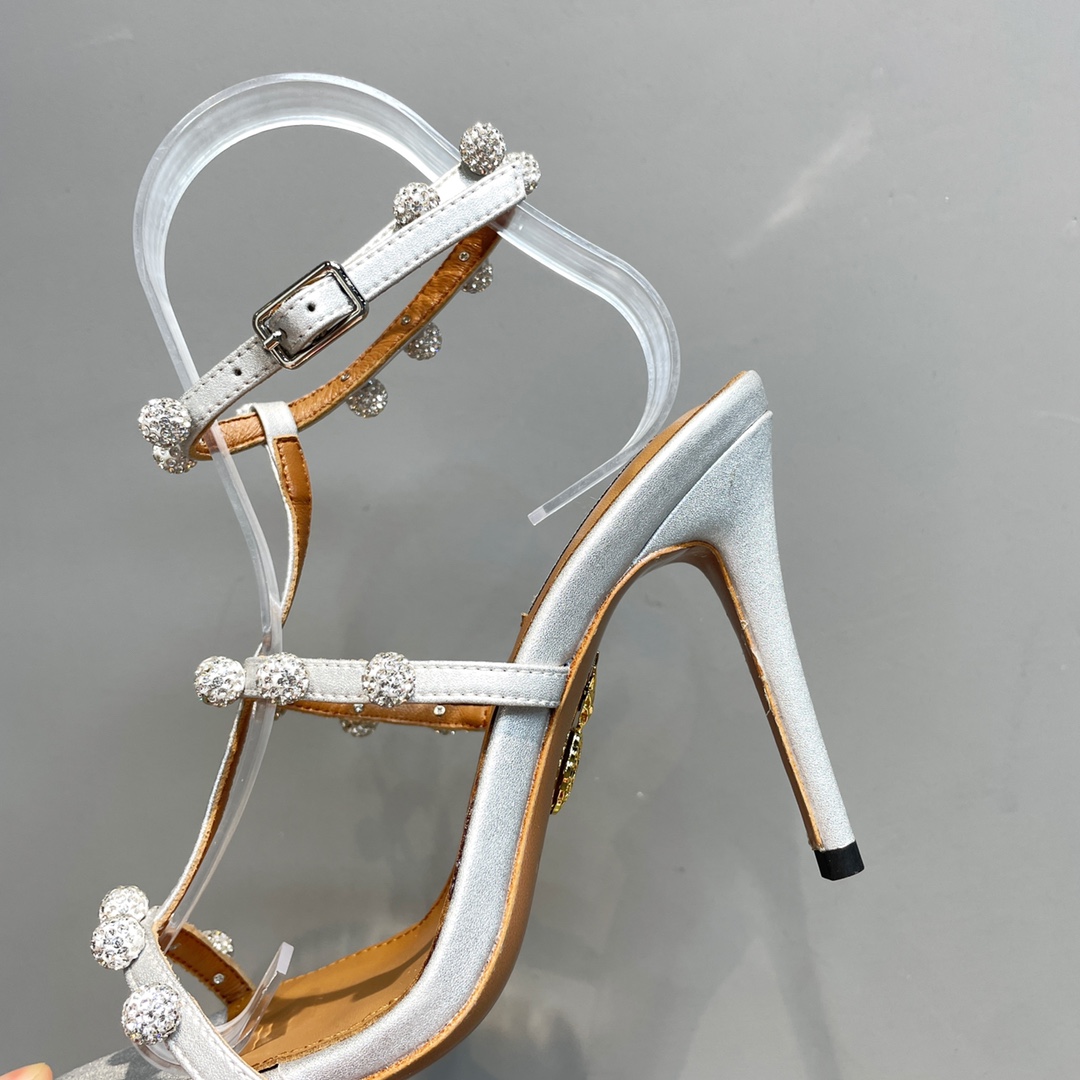 Aquazzura Cha Cha Cha Crystal Sandal  95 - PerfectKickZ