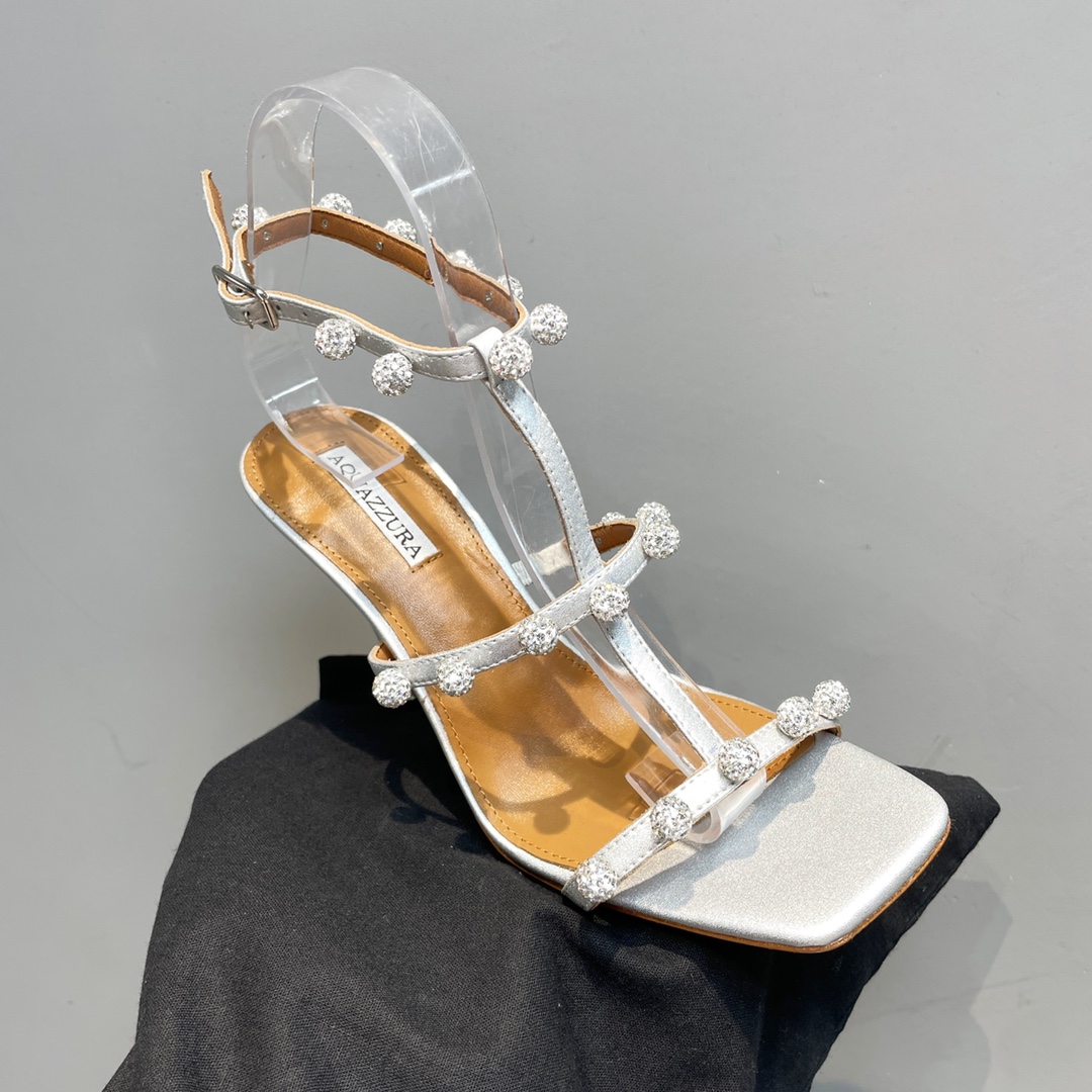 Aquazzura Cha Cha Cha Crystal Sandal  95 - PerfectKickZ
