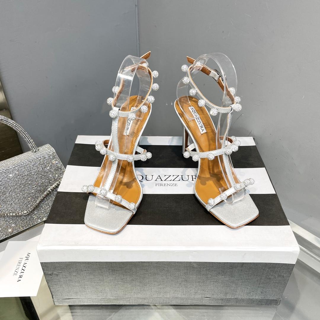Aquazzura Cha Cha Cha Crystal Sandal  95 - PerfectKickZ