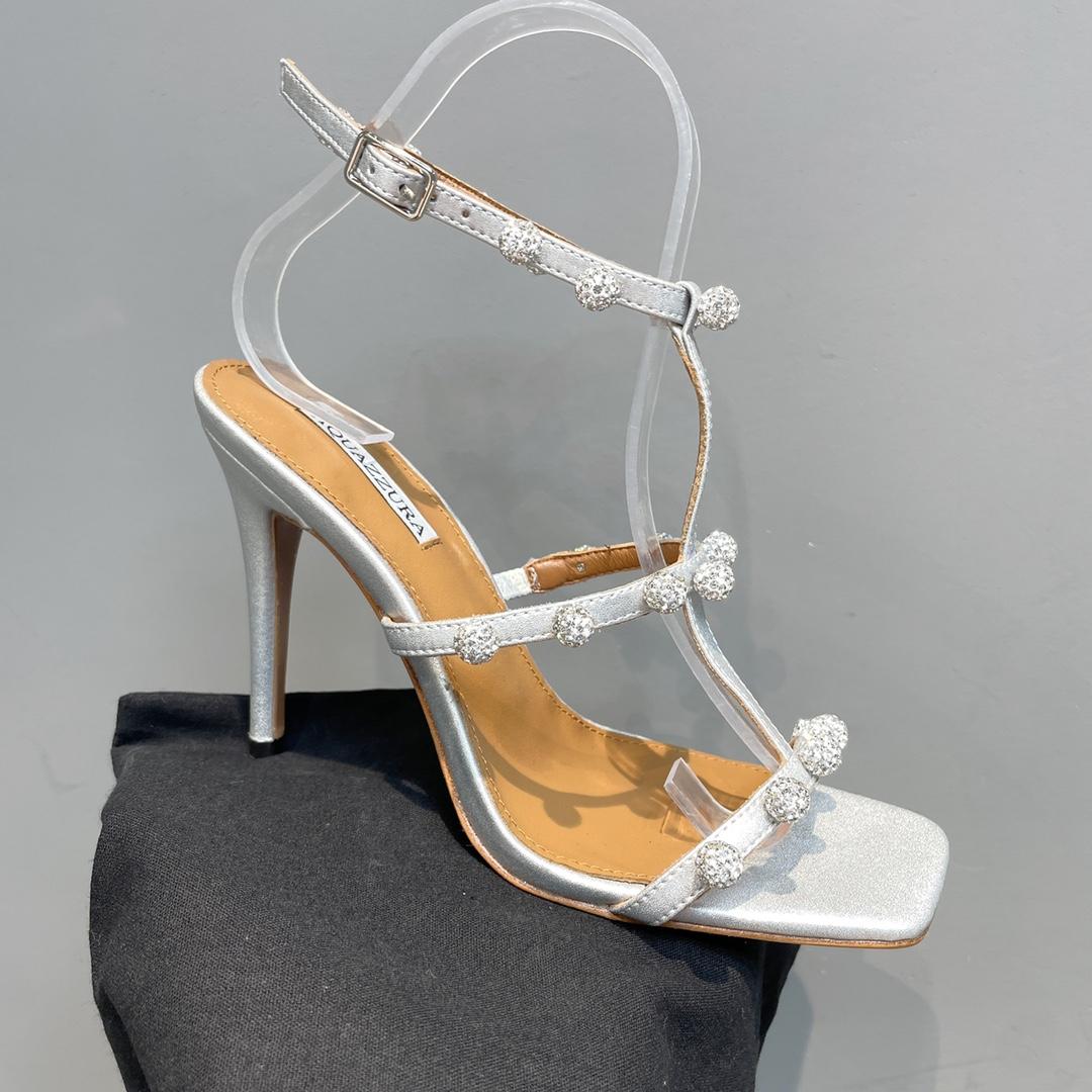 Aquazzura Cha Cha Cha Crystal Sandal  95 - PerfectKickZ
