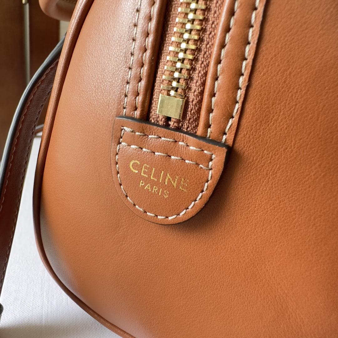 Celine Small Boston Cuir Triomphe In Smooth Calfskin Tan - PerfectKickZ