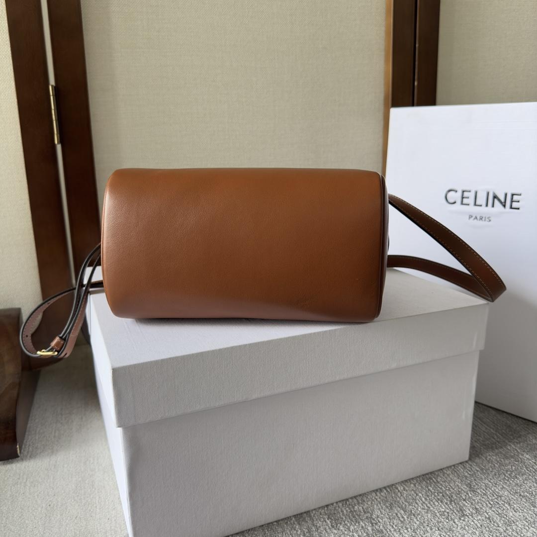 Celine Small Boston Cuir Triomphe In Smooth Calfskin Tan - PerfectKickZ