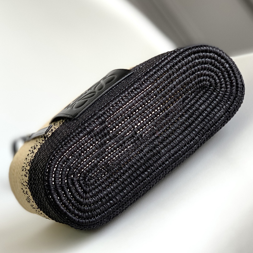 Loewe Small Square Basket bag In Raffia And Calfskin (30*21*11cm) - PerfectKickZ