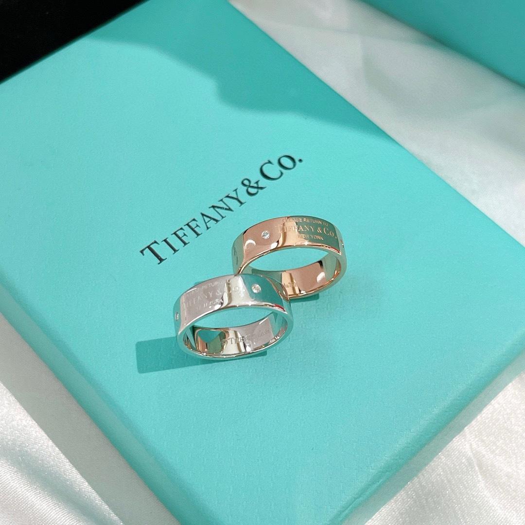 Tiffany&CO Narrow Ring With Diamonds - 
