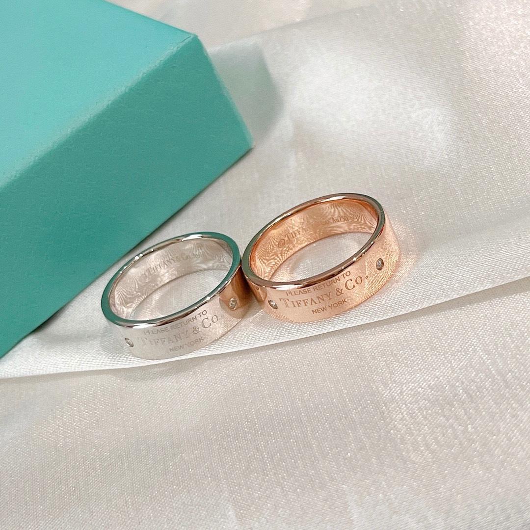 Tiffany&CO Narrow Ring With Diamonds - 