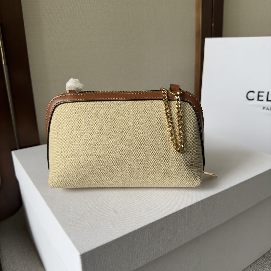 Celine Clutch On Chain Cuir Triomphe Natural / Tan - PerfectKickZ