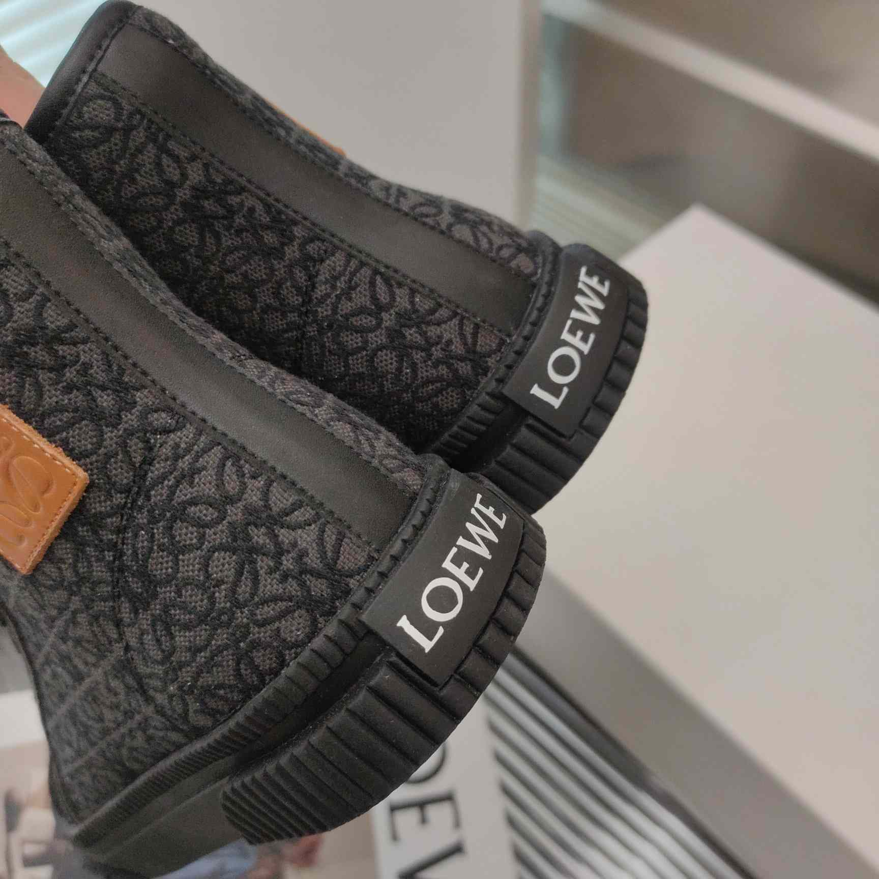 Loewe Anagram High Top Sneaker In Canvas - PerfectKickZ