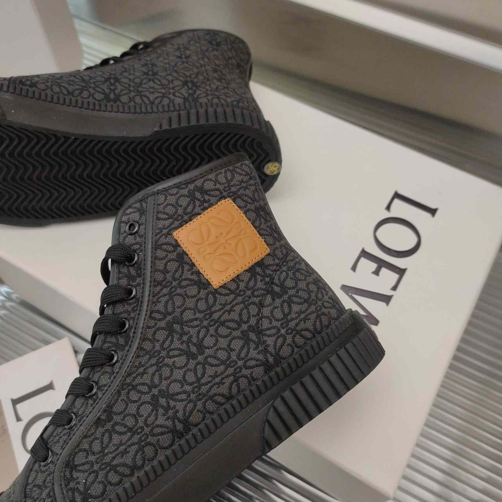 Loewe Anagram High Top Sneaker In Canvas - PerfectKickZ