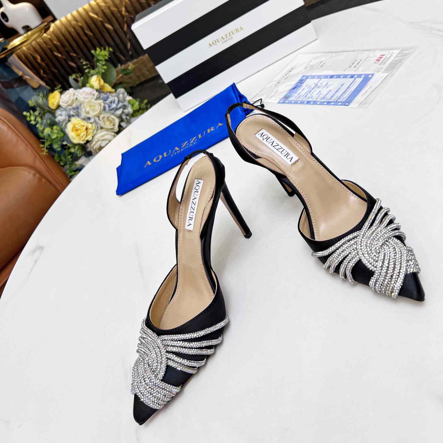 Aquazzura Gatsby Sling Satin - PerfectKickZ