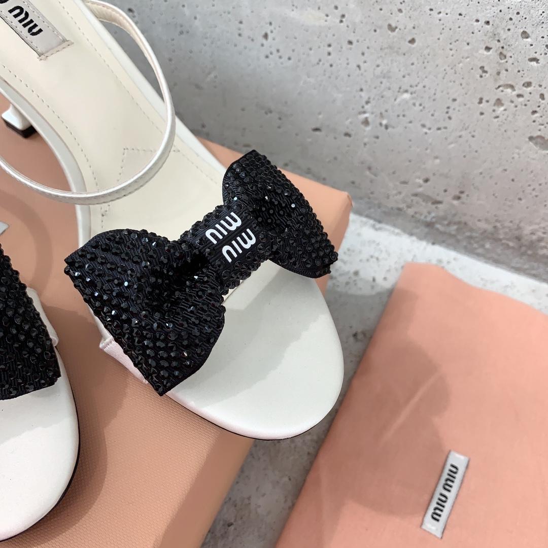 Miu Miu Satin Bow Sandals - PerfectKickZ
