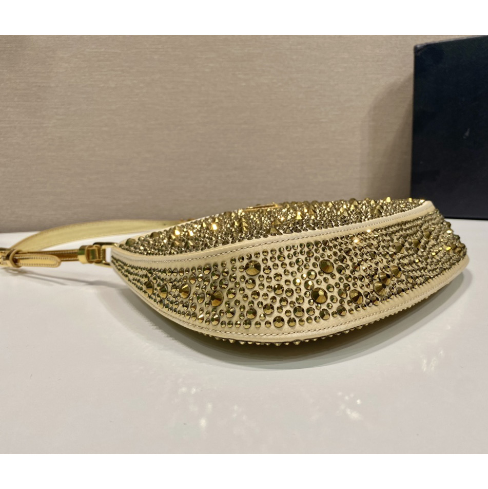 Prada Cleo Satin Bag With Crystals(22-18.5-4.5CM) - PerfectKickZ
