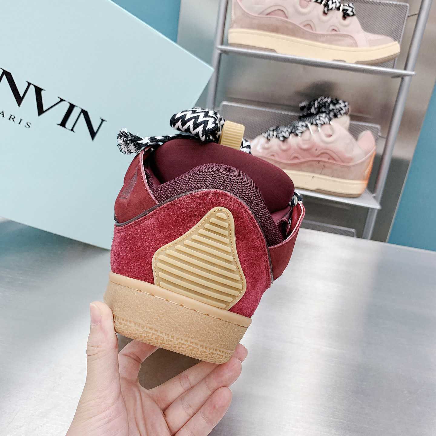 Lanvin Leather Curb Sneakers - PerfectKickZ