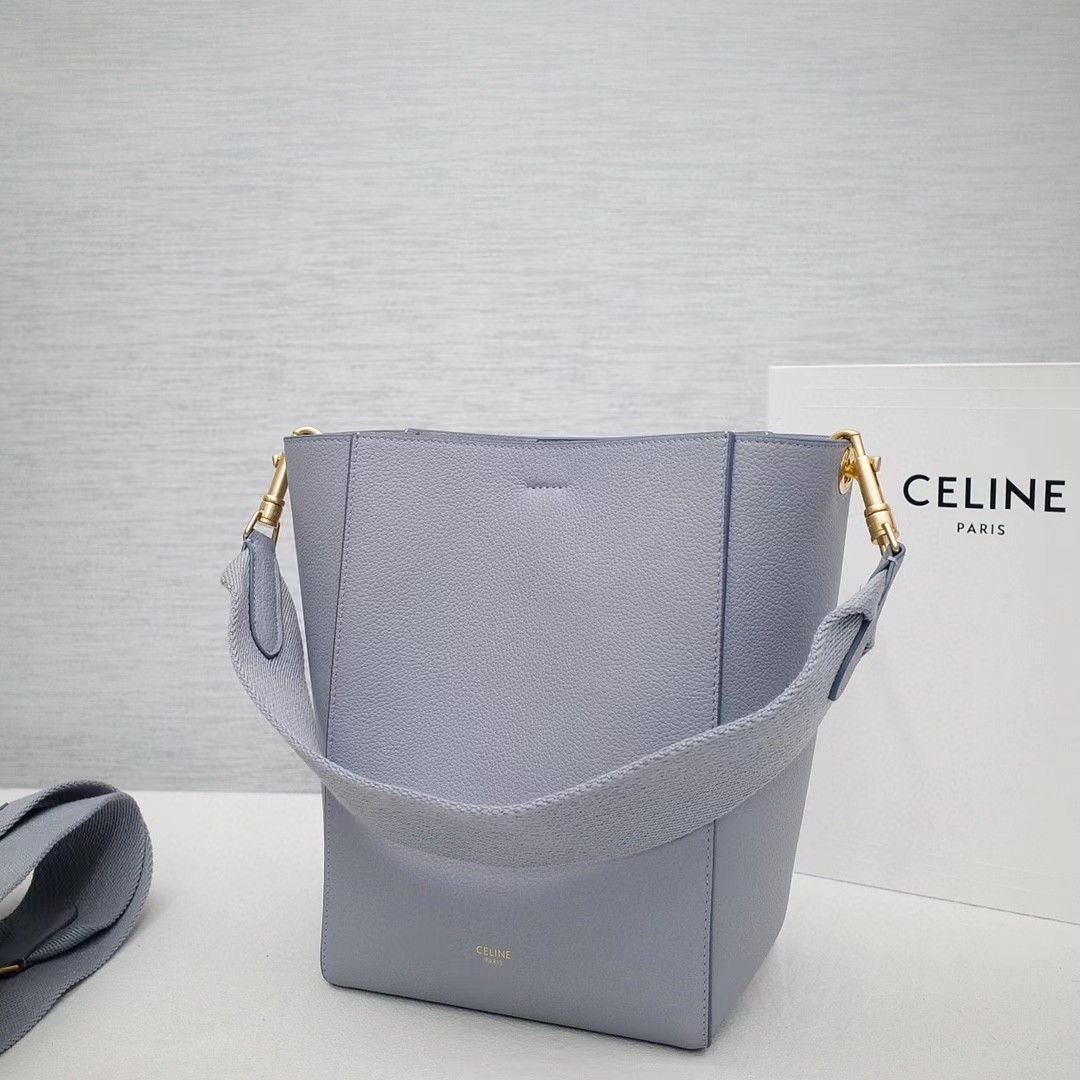 Celine Sangle Small Bucket Bag In Soft Grained Calfskin - PerfectKickZ