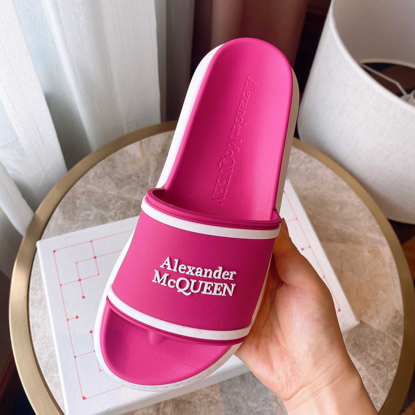 Alexander Mqueen Oversized Hybrid Signature Slide  - PerfectKickZ