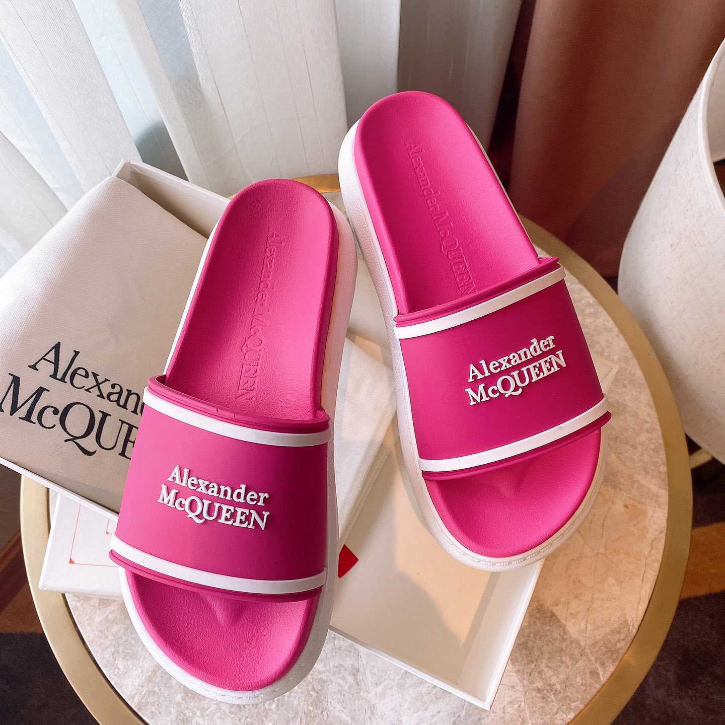 Alexander Mqueen Oversized Hybrid Signature Slide  - PerfectKickZ