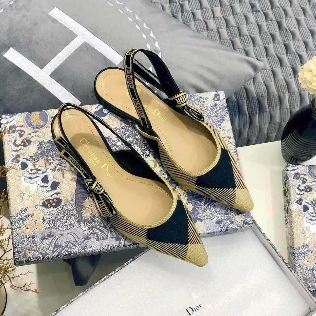 Dior J'adior Ribbon Slingback Flat - PerfectKickZ