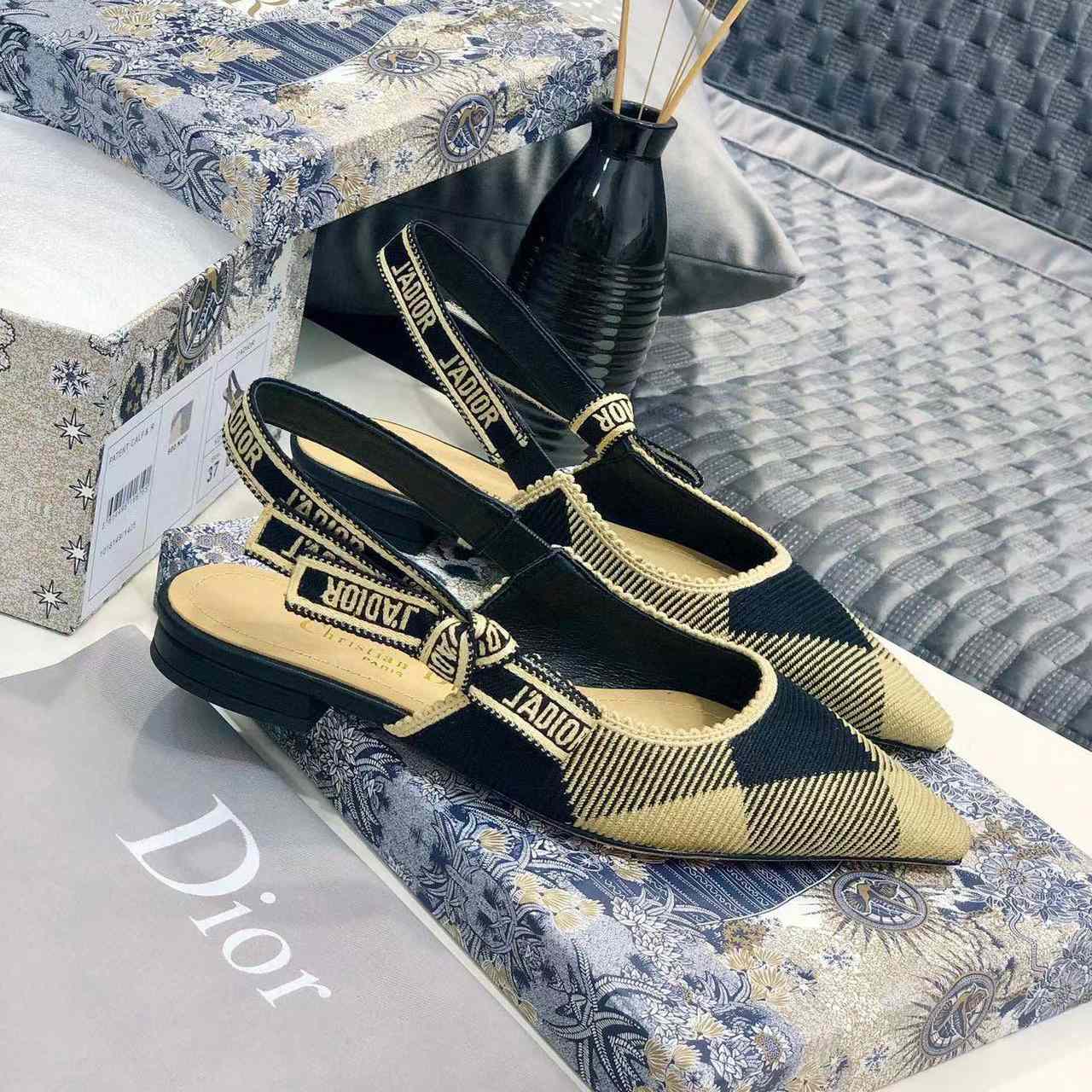Dior J'adior Ribbon Slingback Flat - PerfectKickZ