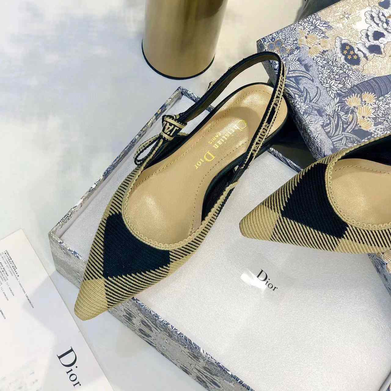 Dior J'adior Ribbon Slingback Flat - PerfectKickZ