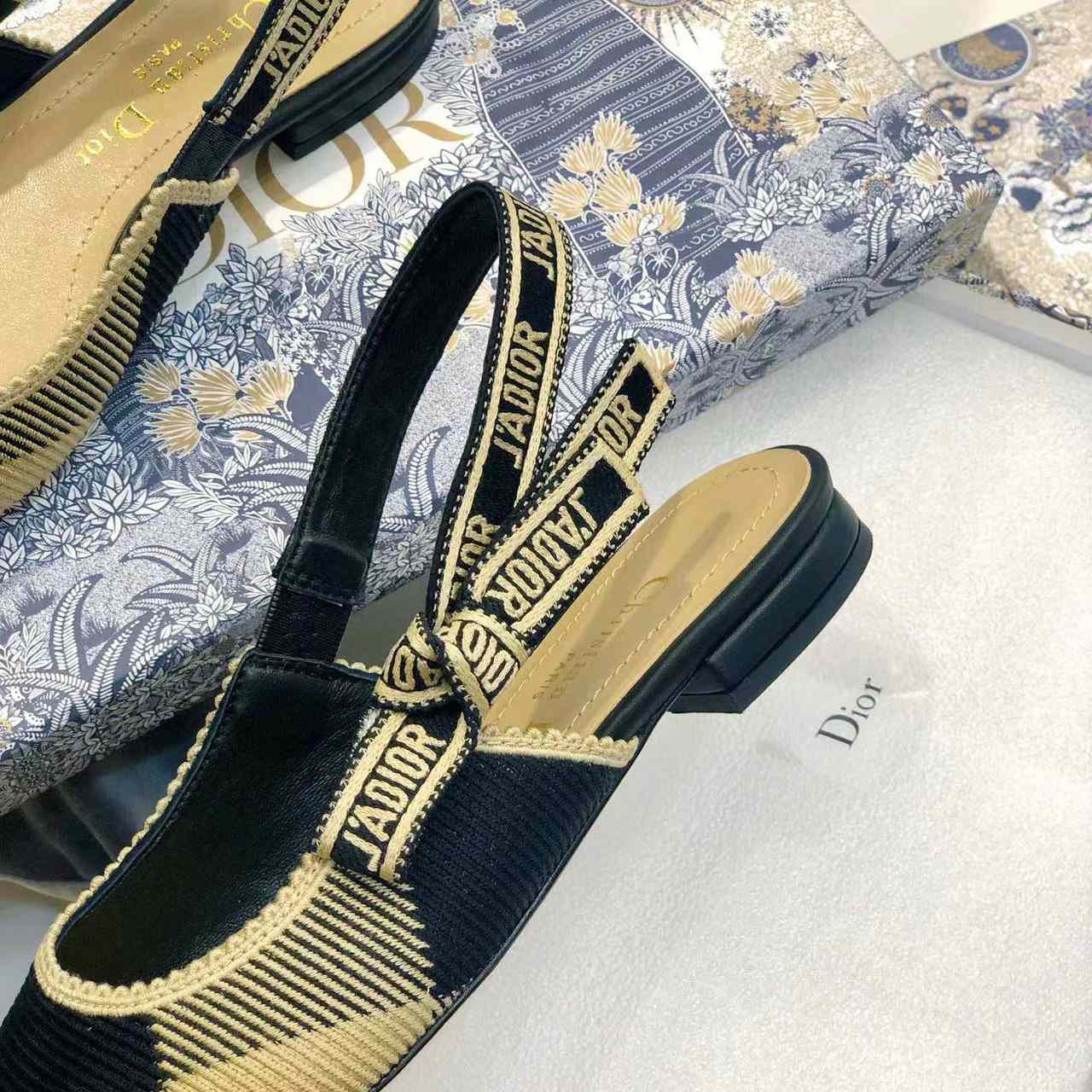 Dior J'adior Ribbon Slingback Flat - PerfectKickZ
