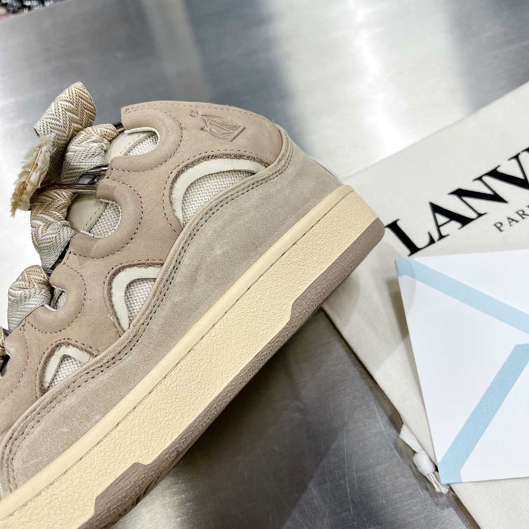 Lanvin Leather Curb Sneakers - PerfectKickZ