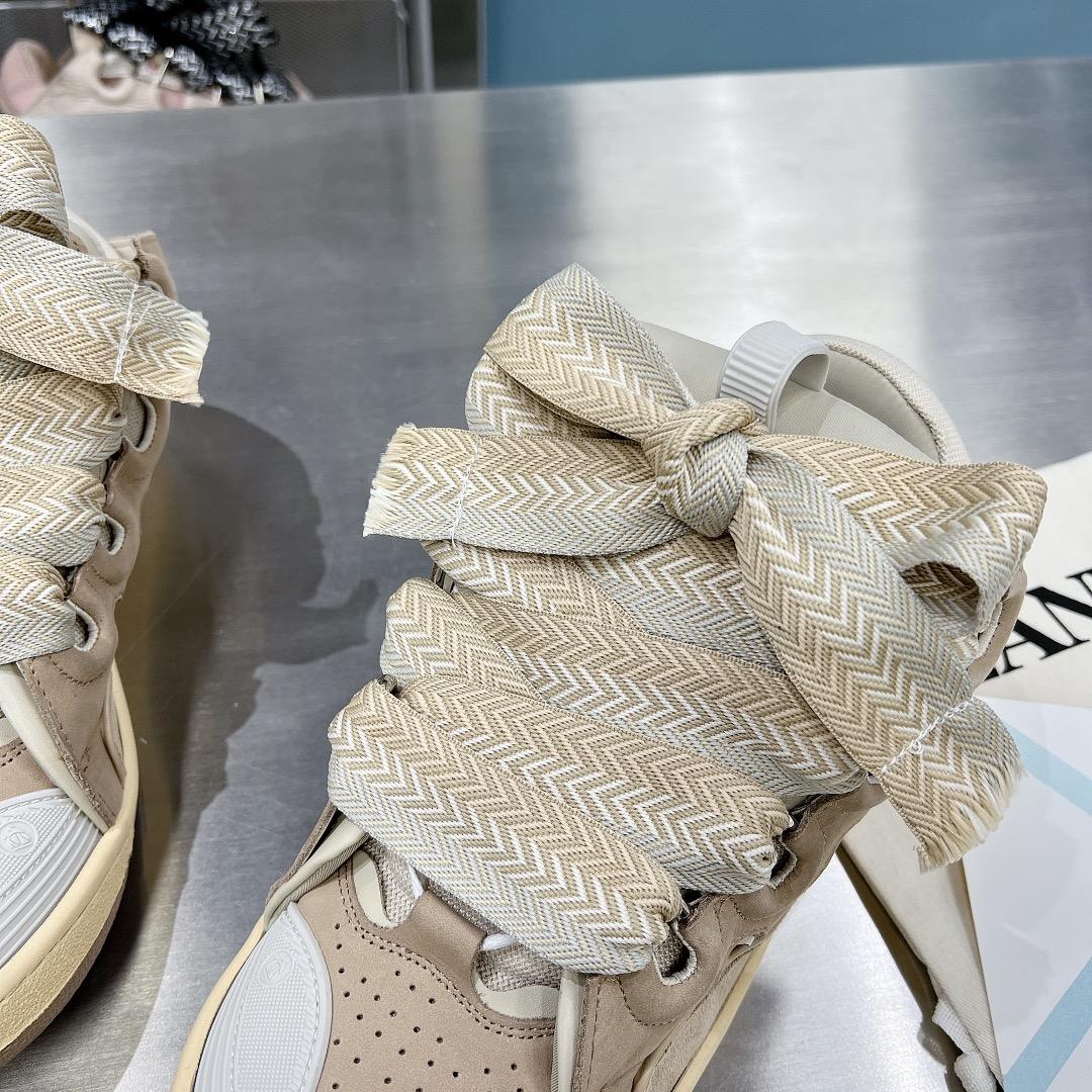 Lanvin Leather Curb Sneakers - PerfectKickZ