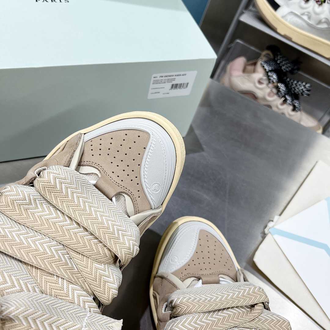 Lanvin Leather Curb Sneakers - PerfectKickZ