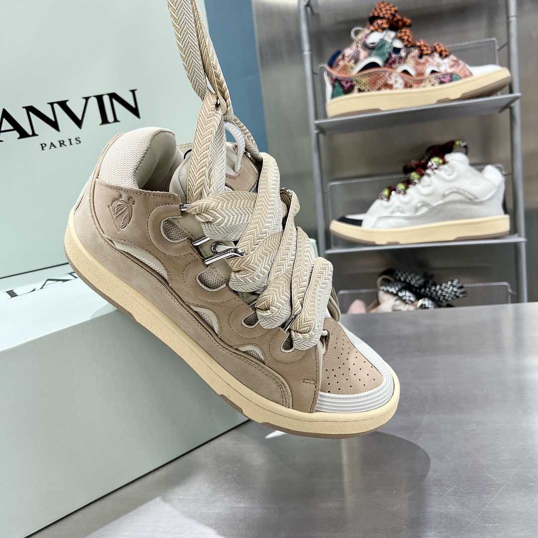Lanvin Leather Curb Sneakers - PerfectKickZ